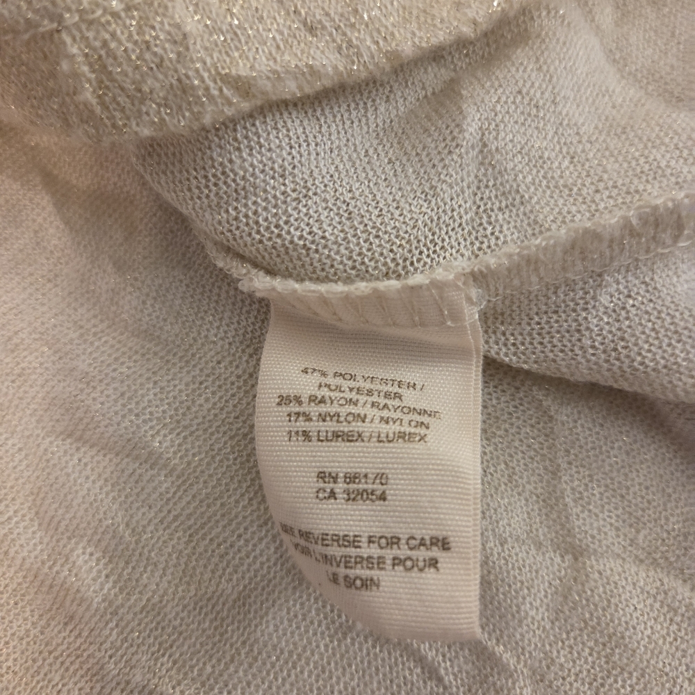 FREE PEOPLE Golden Metallic Sparkle Hi Lo Crinkle Textured Tank Top Women's XS - Picture 10 of 11